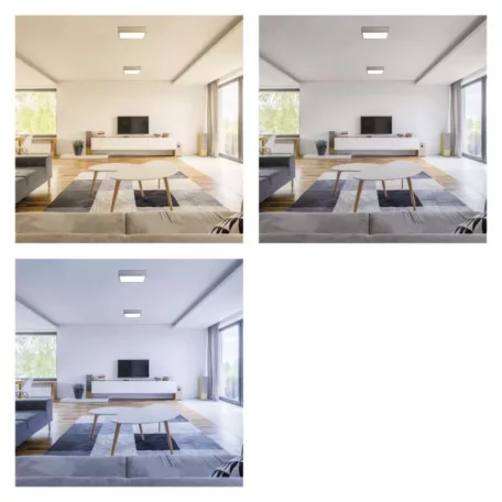 LED felületi lámpatest NEXXO, négyzet, ezüst, 21W, CCT
