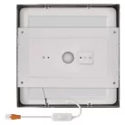 LED felületi lámpatest NEXXO, négyzet, ezüst, 21W, CCT