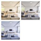 LED felületi lámpatest NEXXO, négyzet, ezüst, 28,5W, CCT