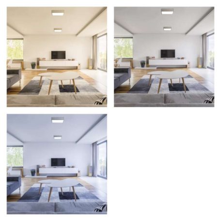 LED felületi lámpatest NEXXO, négyzet, ezüst, 28,5W, CCT