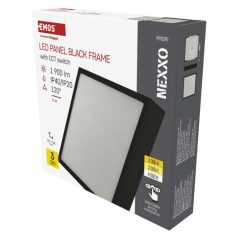 LED felületi lámpatest NEXXO, négyzet, fekete, 21W, CCT