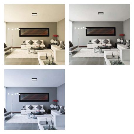 LED felületi lámpatest NEXXO, négyzet, fekete, 28,5W, CCT