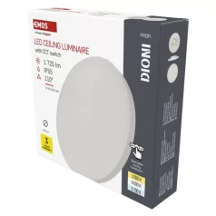 LED felületi lámpatest DIONI kerek, fehér, 15W, CCT