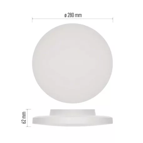 LED felületi lámpatest DIONI kerek, fehér, 15W, CCT