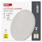 LED felületi lámpatest DIONI kerek, fehér, 18W, CCT