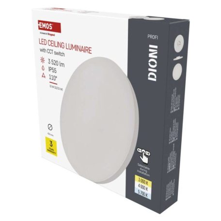 LED felületi lámpatest DIONI kerek, fehér, 32W, CCT