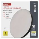 LED-es felületi lámpatest DIONI kerek, fekete, 15W, változtatható CCT-vel