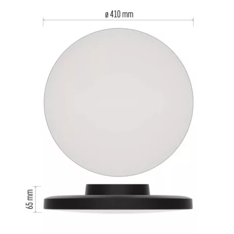 LED-es felületi lámpatest DIONI kerek, fekete, 32W, változtatható CCT-vel