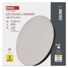 LED-es felületi lámpatest DIONI kerek, fekete, 32W, változtatható CCT-vel