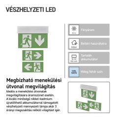 EMOS LED vészkijárat lámpatest CESSI 3W 3 óra MT