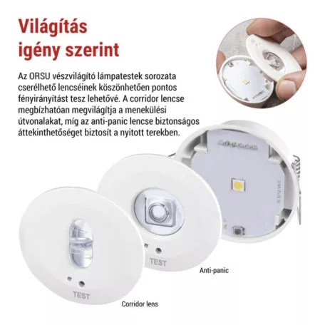 EMOS LED vészvilágító lámpatest ORSU 1W 130 lm 3 óra