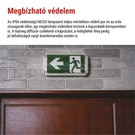 EMOS LED vészvilágító lámpatest NESSI 4W 3 óra IP66