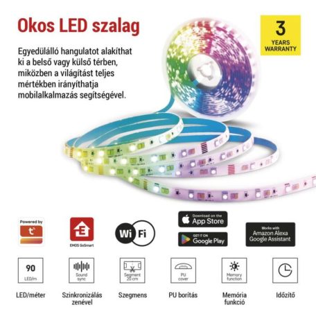 GoSmart LED szalag WiFi 2m, 11W, 750lm, RGB/CCT