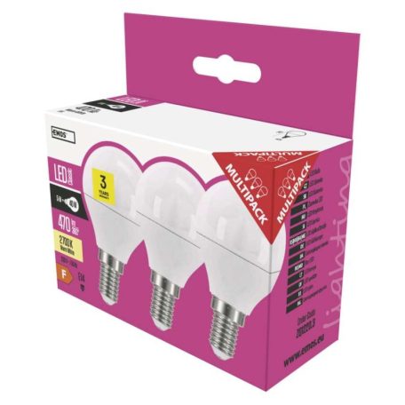 LED izzó Classic Mini Globe / E14 / 5 W (40 W) / 470 lm / meleg fehér