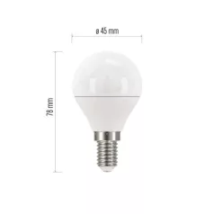   LED izzó Classic Mini Globe / E14 / 5 W (40 W) / 470 lm / meleg fehér