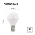 LED izzó Classic Mini Globe / E14 / 5 W (40 W) / 470 lm / meleg fehér
