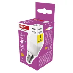   LED izzó Classic Mini Globe / E14 / 4,2 W (40 W) / 470 lm / Természetes fehér
