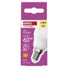 LED izzó Classic Mini Globe / E14 / 6,5 W (60 W) / 806 lm / Meleg fehér