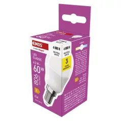   LED izzó Classic Mini Globe / E14 / 6,5 W (60 W) / 806 lm / Természetes fehér