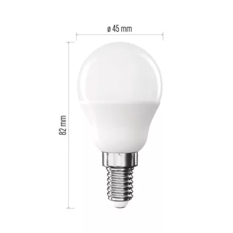 LED izzó Classic Mini Globe / E14 / 6,5 W (60 W) / 806 lm / Hideg fehér