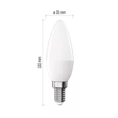   LED izzó Classic gyertya / E14 / 2,5 W (32 W) / 350 lm / Természetes fehér