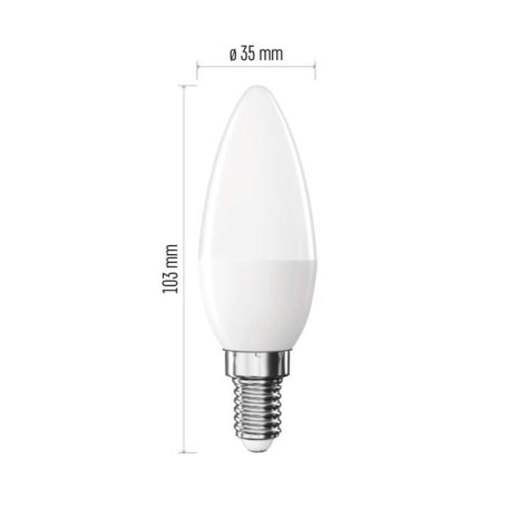 LED izzó Classic gyertya / E14 / 4,2 W (40 W) / 470 lm / Természetes fehér