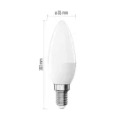 LED izzó Classic gyertya / E14 / 4,2 W (40 W) / 470 lm / Hideg fehér