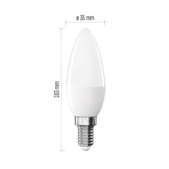   LED izzó Classic gyertya / E14 / 6,5 W (60 W) / 806 lm / Meleg fehér