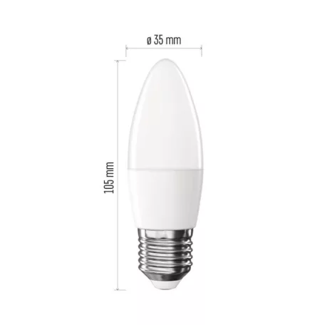 LED izzó Classic gyertya / E27 / 4,2 W (40 W) / 470 lm / Természetes fehér