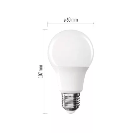 LED izzó Classic A60 / E27 / 7 W (60 W) / 806 lm / Természetes fehér