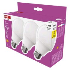   LED izzó Classic A60 / E27 / 9,5 W (75 W) / 1055 lm / Természetes fehér