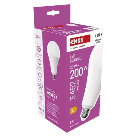 LED izzó Classic A95 / E27 / 28 W (200 W) / 3452 lm / Természetes fehér