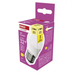   LED izzó Classic Mini Globe / E27 / 2,5 W (32 W) / 350 lm / Meleg fehér
