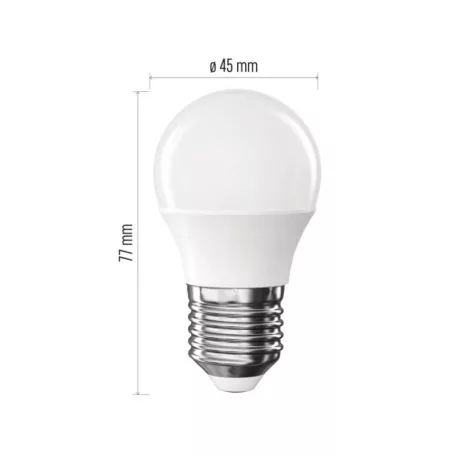 LED izzó Classic Mini Globe / E27 / 4,2 W (40 W) / 470 lm / Természetes fehér