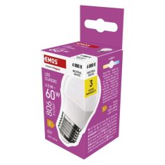   LED izzó Classic Mini Globe / E27 / 6,5 W (60 W) / 806 lm / Természetes fehér