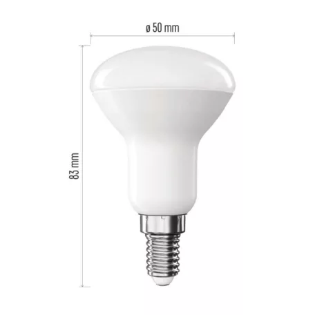 LED izzó Classic R50 / E14 / 4,2 W (40 W) / 470 lm / Természetes fehér