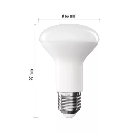 LED izzó Classic R63 / E27 / 7 W  (60 W) / 806 lm / Meleg fehér