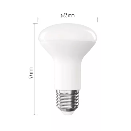 LED izzó Classic R63 / E27 / 7 W  (60 W) / 806 lm / Természetes fehér