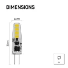 LED izzó Classic JC / G4 / 1,9 W (21 W) / 200 lm / természetes fehér