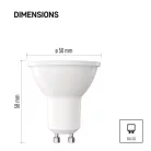 LED izzó Classic MR16 fehér/ GU10 / 3 W (32 W) / 345 lm / Természetes fehér