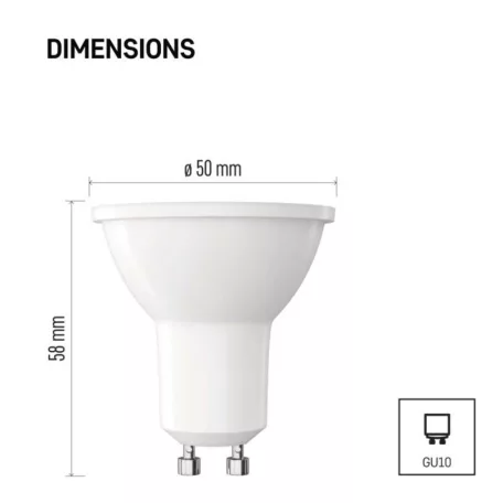 LED izzó Classic MR16 fehér/ GU10 / 3 W (32 W) / 345 lm / Hideg fehér