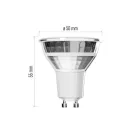 LED izzó Classic MR16 ezüst/ GU10 / 3 W (32 W) / 345 lm / Hideg fehér