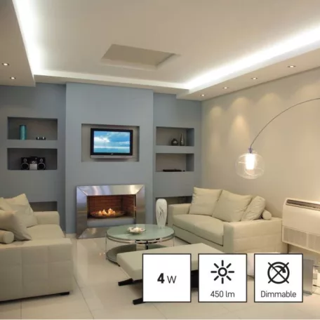 LED izzó Classic MR16 / GU10 / 4 W (39 W) / 450 lm / Meleg fehér