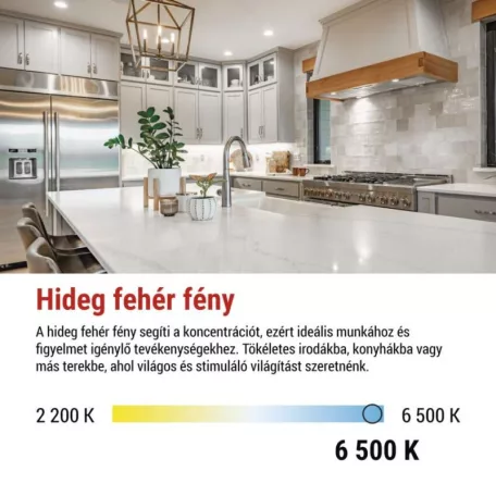 LED izzó Classic MR16 fehér/ GU10 / 4 W (39 W) / 450 lm / Hideg fehér