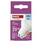 LED izzó Classic MR16 fehér/ GU10 / 4 W (39 W) / 450 lm / Hideg fehér