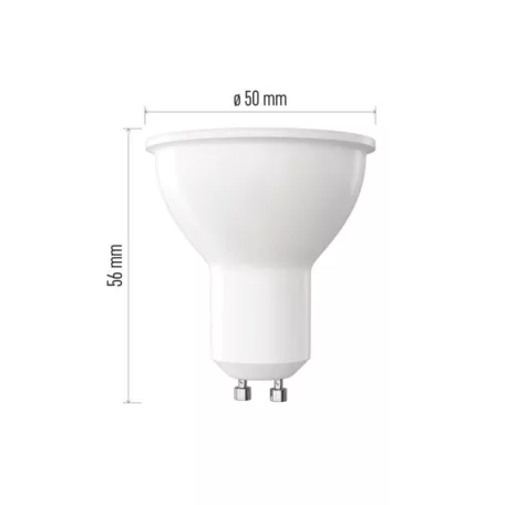 LED izzó Classic MR16 fehér/ GU10 / 5,8 W (75 W) / 565 lm / Meleg fehér