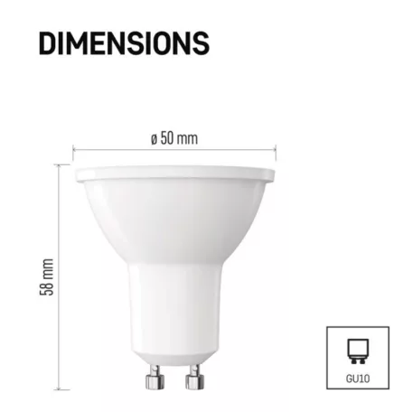 LED izzó Classic MR16 / GU10 / 7 W  (60 W) / 806 lm / Meleg fehér