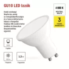 LED izzó Classic MR16 fehér/ GU10 / 1,3 W (16 W) / 150 lm / Természetes fehér