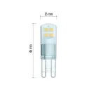 LED izzó Classic JC / G9 / 1,9 W (22 W) / 210 lm / természetes fehér