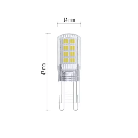 LED izzó Classic JC / G9 / 2,5 W (32 W) / 350 lm / meleg fehér